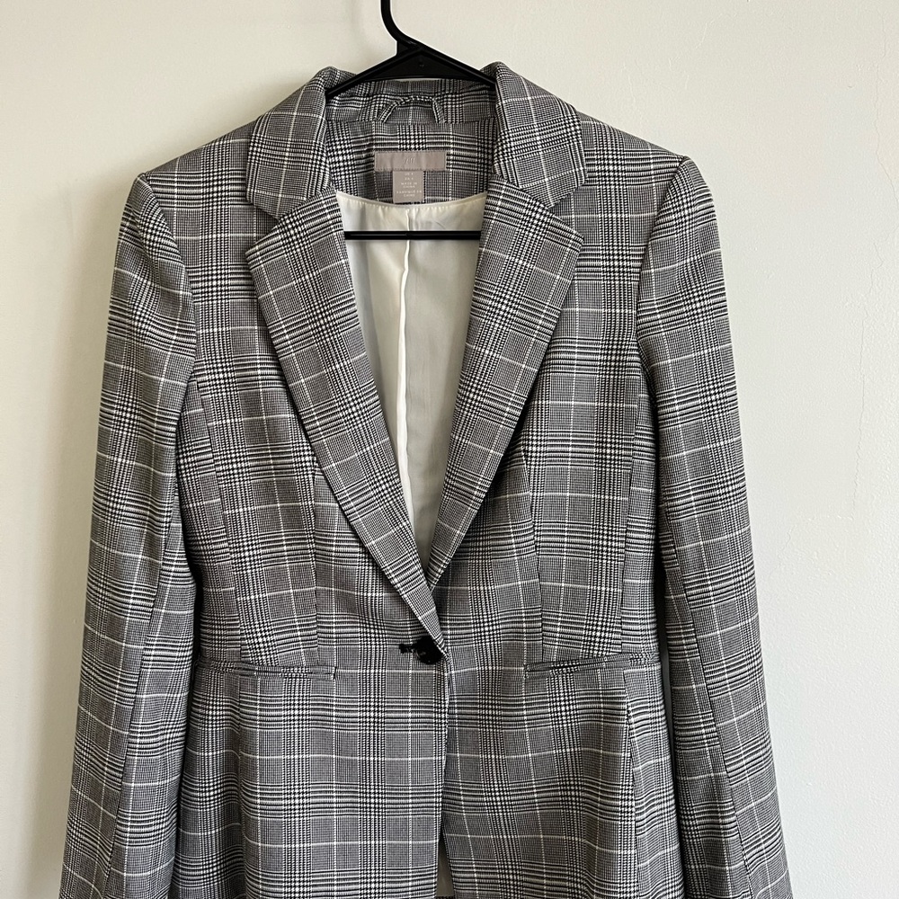 H&M plaid blazer